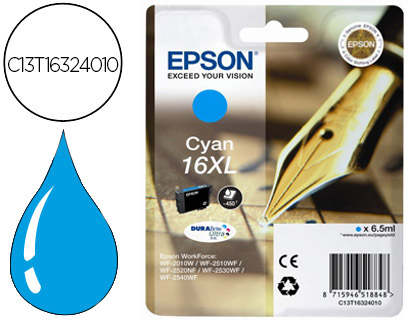 INK-JET EPSON 16XL WF2010W WF2510WF WF2520NF WF2530WF WF2540WF CIAN 450 PAG
