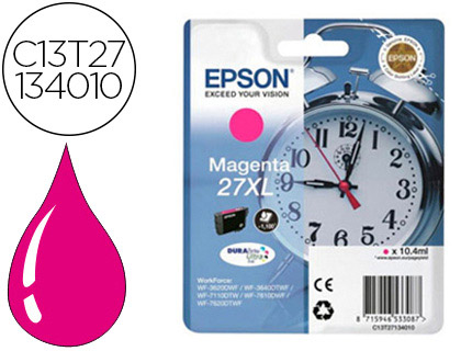 INK-JET EPSON 27XL T27134010 WF-3620-40 / 7110 / 7610 / 7620 MAGENTA -1.100 PAG-