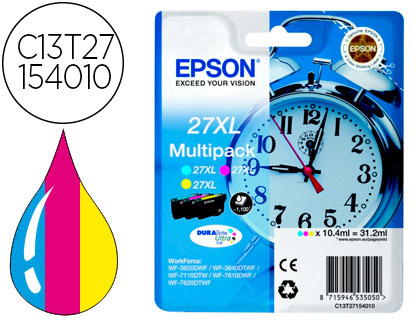 INK-JET EPSON 27XL WF3620 / 7110 / 7610 / 7620 PACK MULTICOLOR