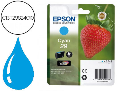 INK-JET EPSON HOME 29 T2982 XP435/330/335/332/430/235/432 CIAN 175 PAG