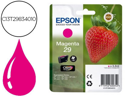 INK-JET EPSON HOME 29 T2983 XP435/330/335/332/430/235/432 MAGENTA 175 PAG