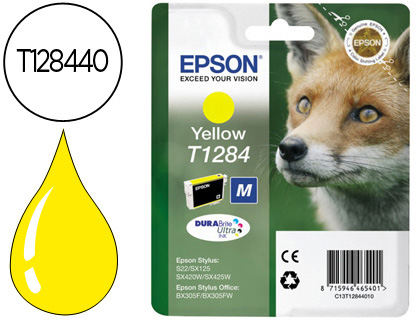 INK-JET EPSON T1284 AMARILLO SX125 / SX420W / 425W / OFFICE BX305F -CAPACIDAD