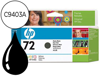 INK-JET HP 72 NEGRO MATE DESIGNJET T610/1100 -130ML-
