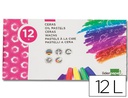 [BD01] LAPICES CERA SEMI BLANDA LIDER PAPEL CAJA DE 12 UNIDADES COLORES SURTIDOS