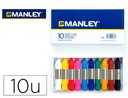 [MNC00033] LAPICES CERA MANLEY CAJA DE 10 COLORES SURTIDOS