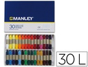 [MNC00077] LAPICES CERA MANLEY CAJA DE 30 COLORES SURTIDOS