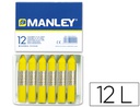 [MNC04453] LAPICES CERA MANLEY UNICOLOR AMARILLO LIMON N.2 CAJA DE 12 UNIDADES