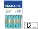 [MNC04599] LAPICES CERA MANLEY UNICOLOR AZUL TURQUESA N.16 CAJA DE 12 UNIDADES