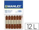 [MNC04726] LAPICES CERA MANLEY UNICOLOR PARDO N.29 CAJA DE 12 UNIDADES