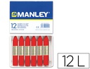 [MNC04522] LAPICES CERA MANLEY UNICOLOR ROJO ESCARLATA N.9 CAJA DE 12 UNIDADES