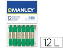 [MNC04646] LAPICES CERA MANLEY UNICOLOR VERDE NATURAL N.21 CAJA DE 12 UNIDADES