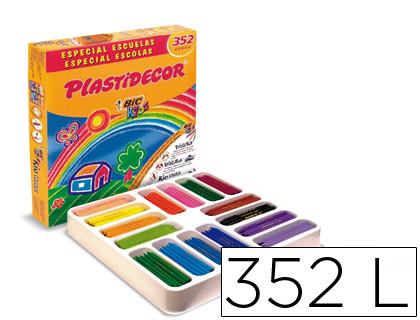 LAPICES CERA PLASTIDECOR SCHOOL PACK DE 352 UNIDADES COLORES SURTIDOS 16 X COLOR