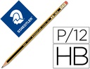 [122HB] LAPICES DE GRAFITO STAEDTLER NORIS N.2 HB CON GOMA DE BORRAR UNIDAD