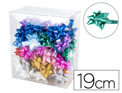 LAZO FANTASIA LIDERPAPEL 19 MM CAJA DE 50 UNIDADES COLORES SURTIDOS