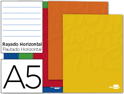 LIBRETA LIDERPAPEL WRITE A5 80 HOJAS 60G/M2 HORIZONTAL CON DOBLE MARGEN