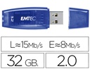 [E110640] MEMORIA USB EMTEC FLASH C410 32 GB 2.0 AZUL