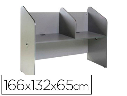 MESA CENTRO DE LLAMADAS ROCADA DOBLE SERIE WELCOME 166X132X65 CM ACABADO AN02 GRIS/GRIS