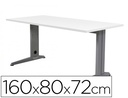 [2002AC04] MESA DE OFICINA ROCADA METAL 2002AC04 ALUMINIO /BLANCO 160X80 CM