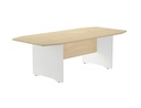 [3003AW02V24] MESA DE REUNION ROCADA MEETING 3003AW02 ESTRUCTURA MADERA BLANCO TABLERO MADERA GRIS 220X100X72 CM