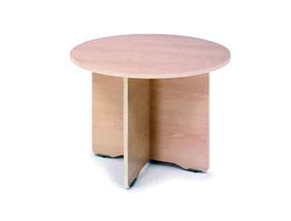 MESA DE REUNION ROCADA MEETING 3005AN01 ESTRUCTURA MADERA GRIS EN ASPAS TABLERO HAYA 100 CM DIAMETRO