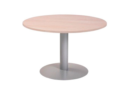 MESA DE REUNION ROCADA MEETING 3005AT02 ESTRUCTURA COLUMNA ACERO GRIS TABLERO MADERA GRIS 100 CM DIAMETRO