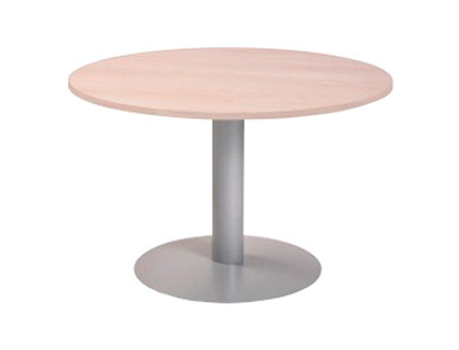 MESA DE REUNION ROCADA MEETING 3006AT02 ESTRUCTURA COLUMNA ACERO GRIS TABLERO MADERA GRIS 120 CM DIAMETRO