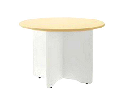 MESA DE REUNION ROCADA MEETING 3006AW04 ESTRUCTURA MADERA BLANCO EN ASPAS TABLERO MADERA HAYA 120 CM