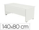[2001AW04V24] MESA OFICINA ROCADA SERIE WORK 140X80 CM ACABADO AW04 BLANCO/BLANCO