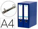 [100580050] MODULO ELBA 2 ARCHIVADORES DE PALANCA DIN A4 CON RADO 2 ANILLAS AZUL LOMO DE 80 MM