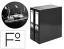 [MD45] MODULO LIDERPAPEL 2 ARCHIVADORES FOLIO 2 ANILLAS MECANISMO DE PALANCA 75MM NEGRO