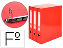 [MD33] MODULO LIDERPAPEL 3 ARCHIVADORES FOLIO 2 ANILLAS MIXTAS 40MM ROJO
