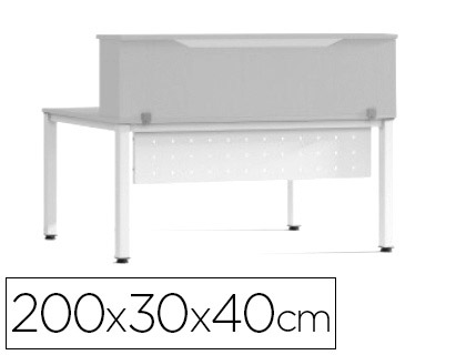 MOSTRADOR DE ALTILLO ROCADA VALIDO PARA MESAS WORK METAL EXECUTIVE 200X30X40 CM ACABADO AN02 GRIS/GRIS