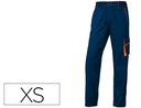 [M6PANBMTPT] PANTALON DE TRABAJO DELTAPLUS CINTURA AJUSTABLE 5 BOLSILLOS COLOR AZUL NARANJA TALLA XS