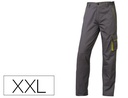 [M1PA2GV(M6PANGRXX)] PANTALON DE TRABAJO DELTAPLUS CINTURA AJUSTABLE 5 BOLSILLOS COLOR GRIS VERDE TALLA XXL