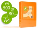 [KF16268] PAPEL COLOR Q-CONNECT DIN A4 80GR NARANJA NEON PAQUETE DE 500 HOJAS