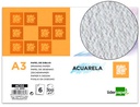 [AC02] PAPEL DIBUJO LIDERPAPEL 297X420MM 300G/M2 ACUARELA PACK DE 6 HOJAS