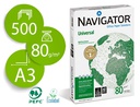 [NAV-80-A3] PAPEL FOTOCOPIADORA NAVIGATOR DIN A3 80 GRAMOS PAPEL MULTIUSO INK-JET Y LASER PAQUETE DE 500 HOJAS