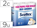 [96685] PAPEL HIGIENICO SCOTTEX MEGARROLLO DOBLE LARGO 2 CAPAS PAQUETE DE 6 ROLLOS