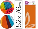 [SE08] PAPEL SEDA LIDERPAPEL 52X76CM 18G/M2 BOLSA DE 5 HOJAS NARANJA