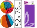 [SE12] PAPEL SEDA LIDERPAPEL 52X76CM 18G/M2 BOLSA DE 5 HOJAS VIOLETA