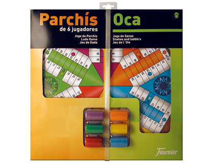 PARCHIS CON OCA TABLERO GRANDE 6 JUGADORES 41X40X4,7
