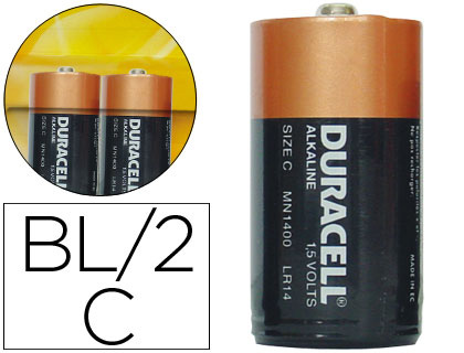 PILA DURACELL ALCALINA PLUS C BLISTER DE 2 UNIDADES
