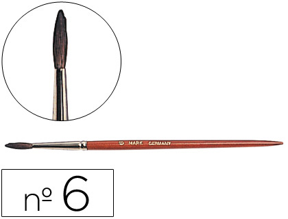 PINCELES ACUARELA LIDERPAPEL Nº 6 VIROLA CROMADA PELO ENGOMADO