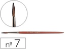 [PI07] PINCELES ACUARELA LIDERPAPEL Nº 7 VIROLA CROMADA PELO ENGOMADO