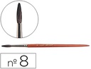 [PI08] PINCELES ACUARELA LIDERPAPEL Nº 8 VIROLA CROMADA PELO ENGOMADO