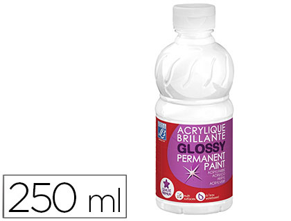 PINTURA ACRILICA L&amp;B BRILLO BLANCO BOTE DE 250 ML