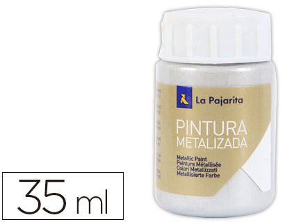 PINTURA METALIZADA LA PAJARITA PLATA 35 ML