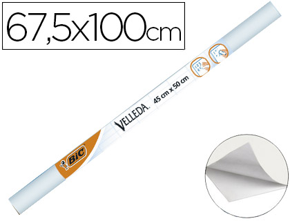 PIZARRA BLANCA VELLEDA ADHESIVA ROLLO 100X67,5 CM