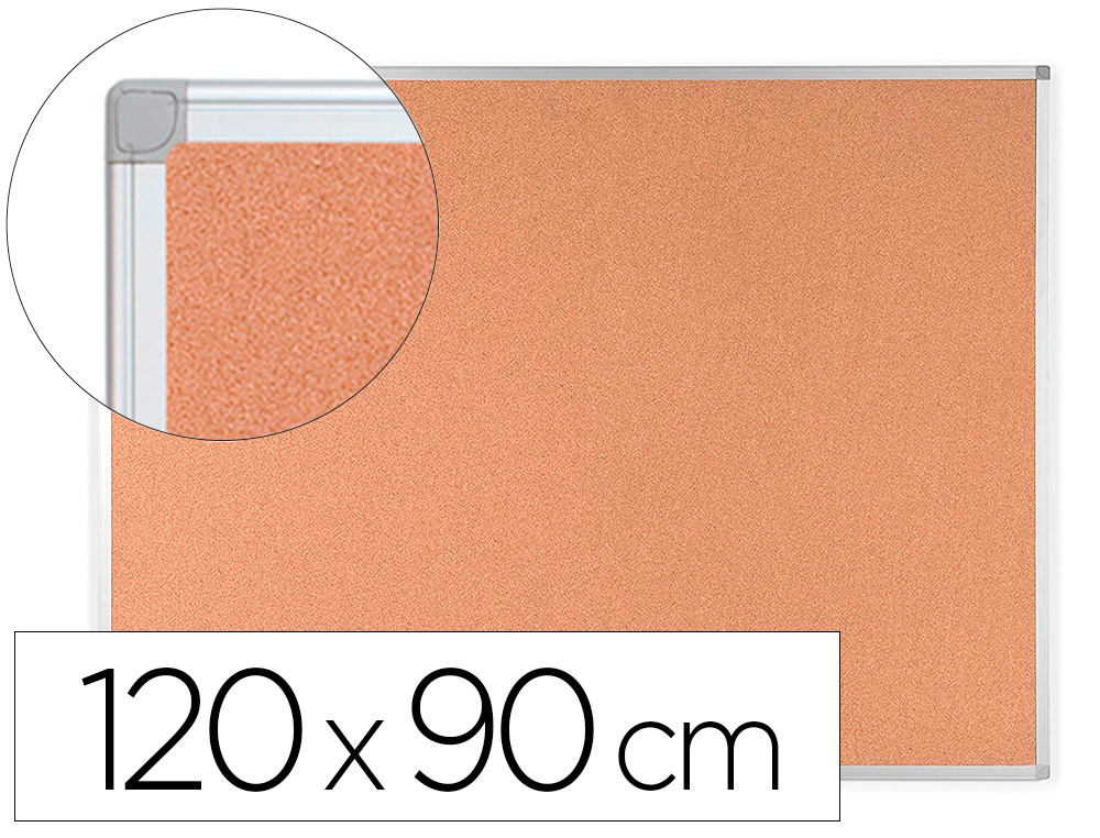 PIZARRA CORCHO Q-CONNECT 120X90 CM MARCO ALUMINIO