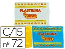[72S] PLASTILINA JOVI 72 TAMAÑO GRANDE CAJA DE 15 UNIDADES COLORES SURTIDOS